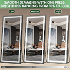 FENNIO Full Length Mirror with Lights, Wall Mounted Hanging Mirror with Lights - Image 8