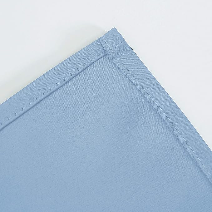 LEMOMO Sky Blue Blackout Curtains 66 x 63 Inch Length/Set of 2 Curtain - Image 8