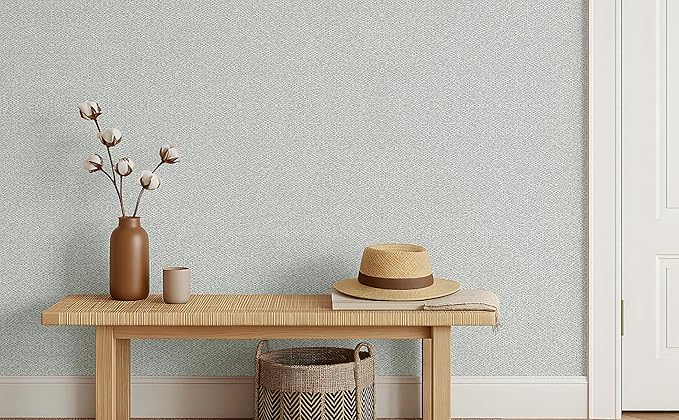 Fabric Grasscloth Texture Self-Adhesive Wallpaper Linen Peel and Stick - Image 7