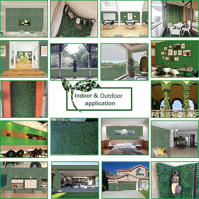 ODTORY Artificial Grass Wall Backdrop Panels, 16 X 12 in 12P UV-Anti Greenery - Image 5