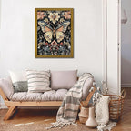 Hand Drawn Sandstone Nature Floral Wall Art, Framed Vintage 3D Textured - Image 7