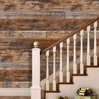 WENMER 17.71" x 472" Brown Wood Wallpaper Peel and Stick Wallpaper Shiplap Self - Image 2
