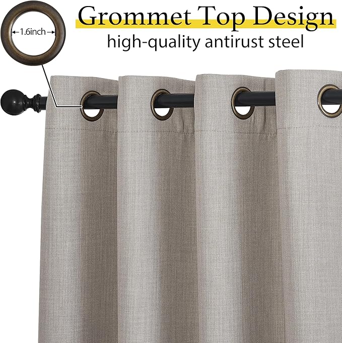 NICETOWN Valances for Bedroom, Farmhouse Windows Blackout Thermal Insulated - Image 6