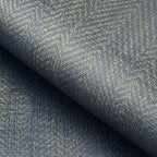 FunStick Gold Navy Blue Grasscloth Wallpaper Peel and Stick Wallpaper Textured by FunStick