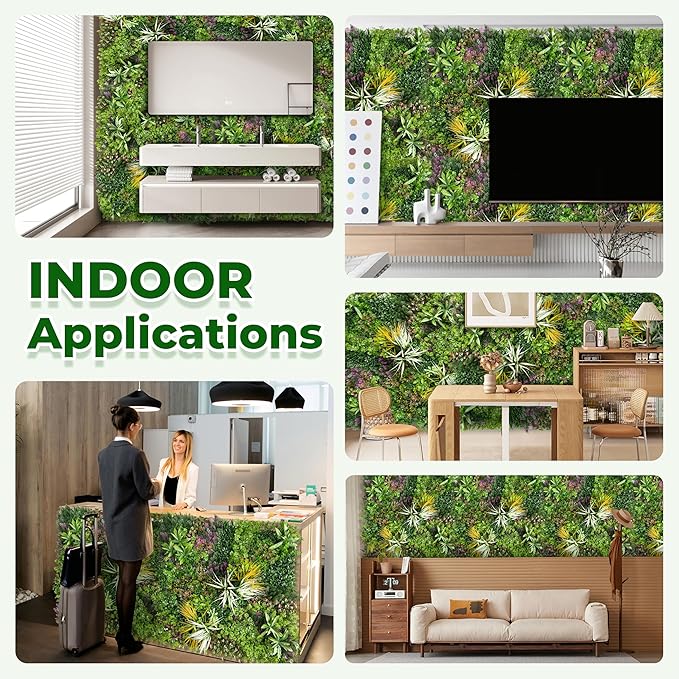 Artificial Grass Wall Roll Panels: 40''x120''Boxwood Hedge Panels, UV-Anti - Image 7