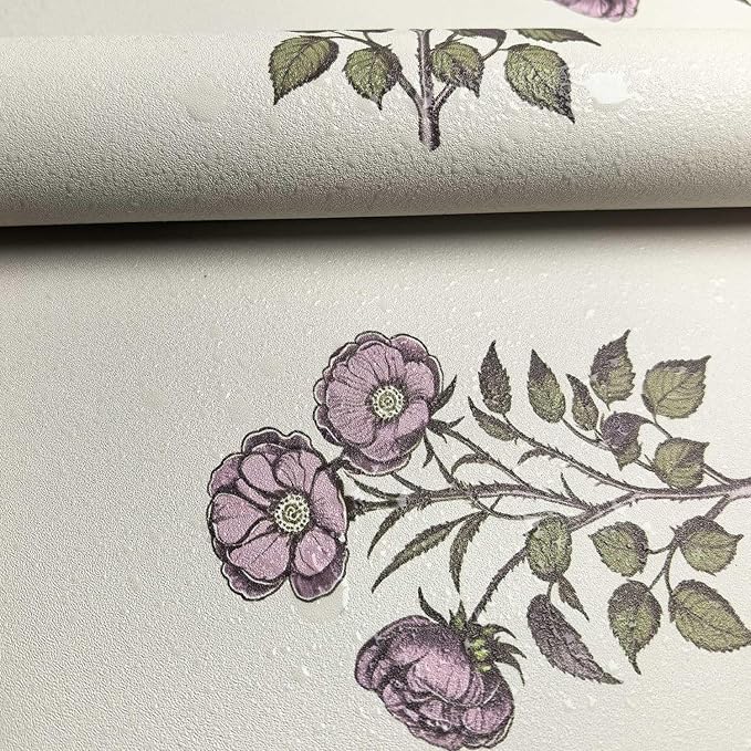 Vintage Floral Peel and Stick Wallpaper Retro Rose Flower Contact Paper - Image 9