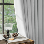 FMFUNCTEX 100% White Blackout Patio Sliding Glass Door Curtains 84 inch Length - Image 6