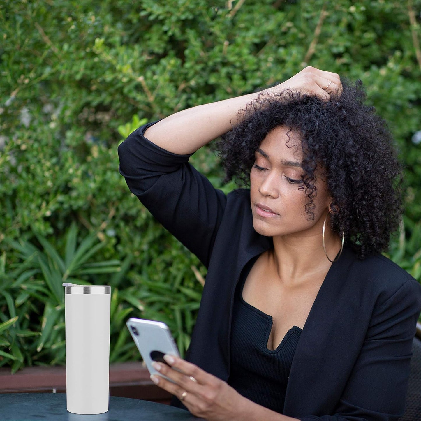 HASLE OUTFITTERS 20 oz Skinny Tumbler, Stainless Steel Insulated Slim Tumbler with Lid, Reusable Double Wall Travel Coffee Mug, Durable Powder Coated Travel Water Cup(Red, 1)