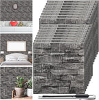 Colarr 60 Pcs 58 Sq ft 3D Wall Panels Peel and Stick Faux Foam 3D Brick by Colarr