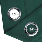 LEMOMO Blackout Curtains 52 x 45 inch/Green Curtains Set of 2 Panels/Thermal - Image 6