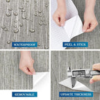FunStick Taupe Grasscloth Peel and Stick Wallpaper Textured Grass Cloth - Image 5