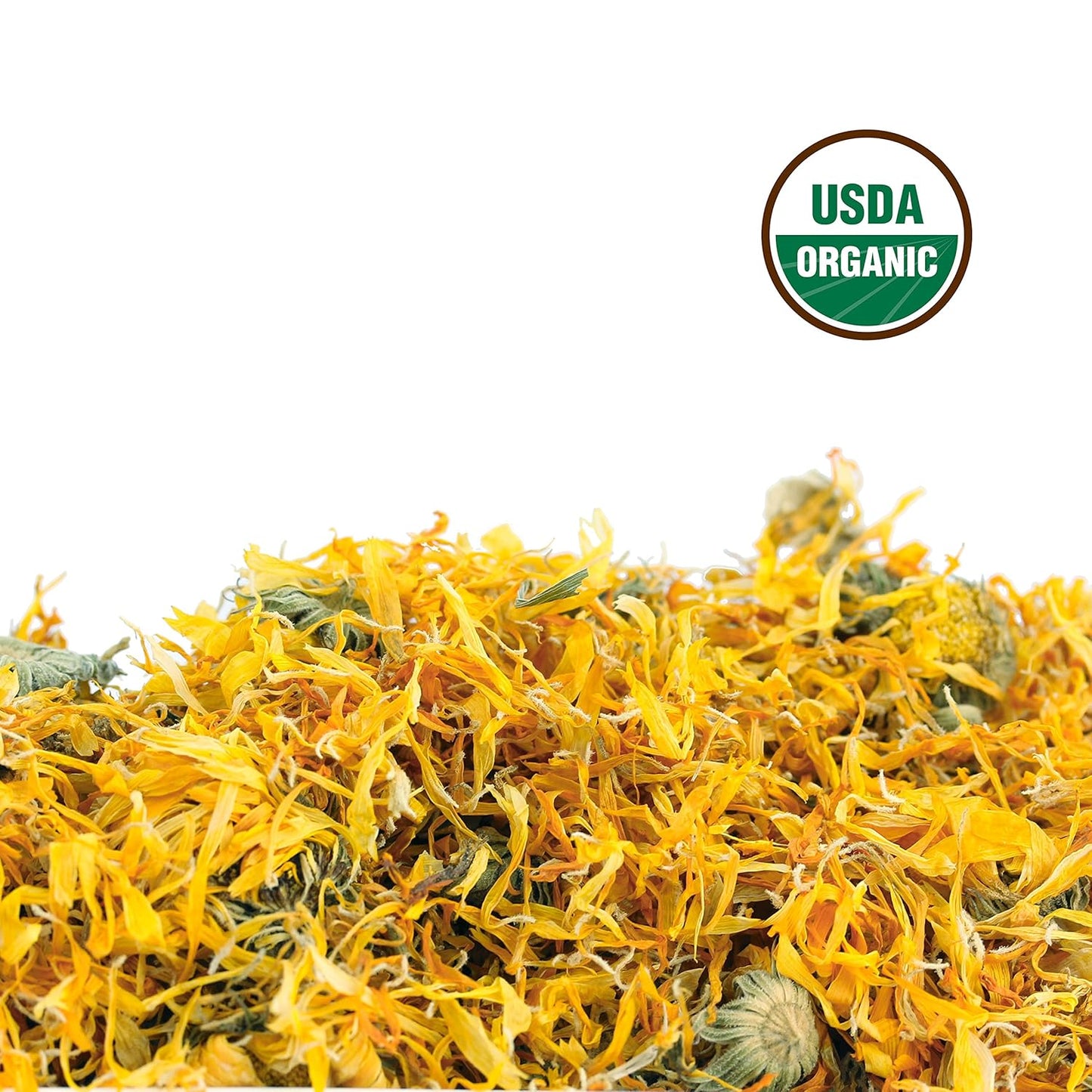 Calendula Tea 1LB (16Oz) 100% CERTIFIED Organic Whole Flower Calendula Herbal Tea (Calendula Officinalis), Caffeine Free in 1 lbs. Bulk Resealable Kraft BPA free Bags from U.S. Wellness