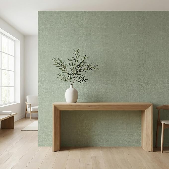 WADILE Grasscloth Peel and Stick Wallpaper 15.7in x 393.7in, Textured Contact - Image 3