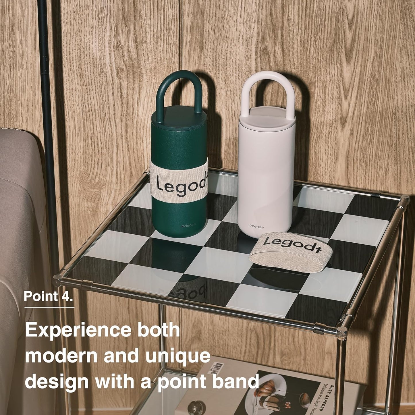 Odense Legodt Loop Tumbler 20oz with Lid and Handle - Insulated Tumbler with Leak-Resistant Lid - Double Stainless Steel Travel Coffee Mug, Water Bottle, Keeps Drinks Hot or Cold(Vanilla Cream)