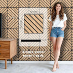 WoveN SounD Artisan Acoustic Wall Panels, 16 Pack 12x12 Inch, PVC Wood Grain - Image 2