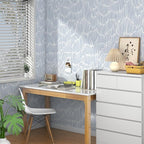 Theper Blue Wallpaper Peel and Stick Modern 17.3"×197" Boho Striped Wall Paper - Image 6