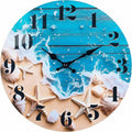Small Bathroom Wall Clock, Ocean Beach Glass Waterproof Wall Clocks by HorizentWallClock