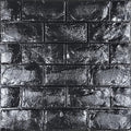 YU LI 3DH 3D Wall Panels Peel and Stick 11PCS Black Foam Brick Wallpaper by YULI3DH