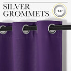 NICETOWN Royal Purple Blackout Curtains 120 inches Length - Image 2