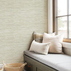JiffDiff Grasscloth Wallpaper Peel and Stick Cream Grassweave Peel & Stick Wall - Image 4