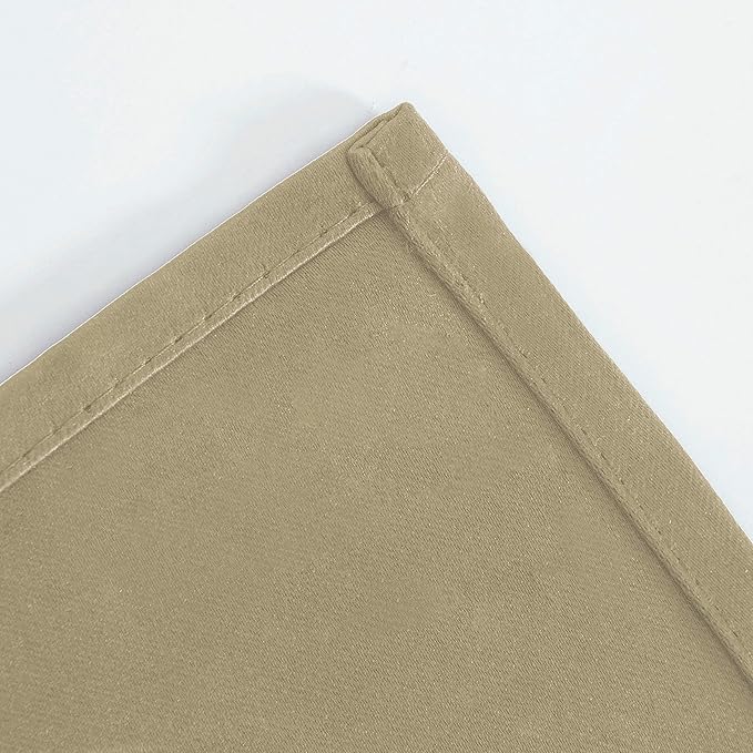 LEMOMO Beige Blackout Curtains 66 x 63 Inch Length/Set of 2 Curtain - Image 7