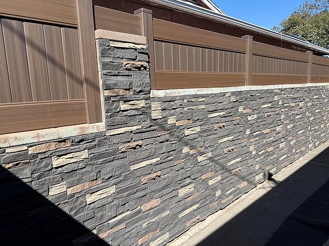 6-Pack Faux Stone Wall Panels PU Stone Veneer Siding, Mortarless 46.25x12.88 - Image 6