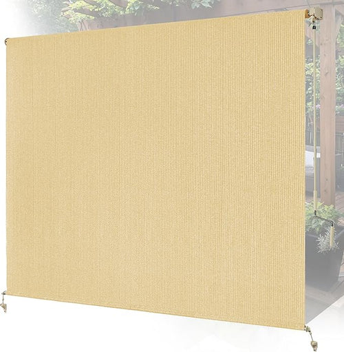 11'W x 8'H Sesame Outdoor Roller Shade by Unknown