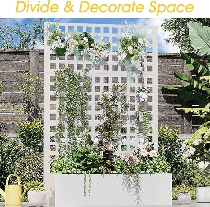 Metal Planter Box with Trellis, Planter Box Trellis with Privacy Screen and - Image 7