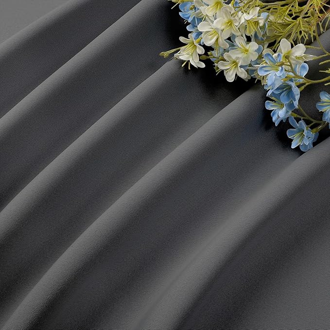 CUCRAF Light Grey Blackout Curtains 108 inch Length 2 Panels Set, Rod Pocket - Image 7