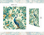 FLFK Green Peacock Wallpaper, Peel and Stick Wall Mural - Image 2