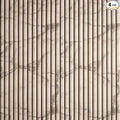Wall!Supply 3D Wall Panels – Faux Marble Round Slatted – Home Decor Wallpaper by WallSupply