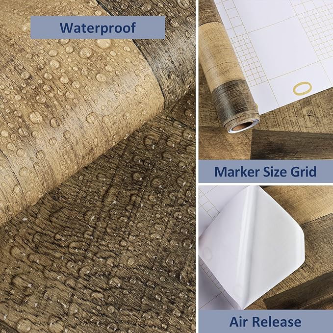 WESTICK Brown Wood Contact Paper Peel and Stick Countertops Waterproof Wood - Image 7