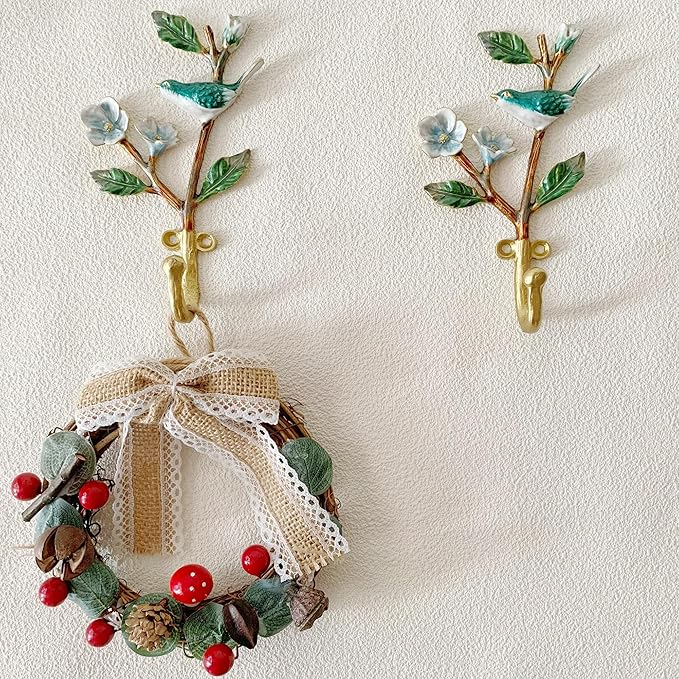 2 Pack Decorative Wall Hooks, Vintage Bird Shaped Metal Wall Hook - Image 4