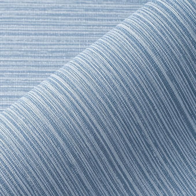 Grasscloth Textured Wallpaper Dark Blue Linen Thick 24" X 394" Fabric Contact by osayhome