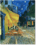Van Gogh Canvas Wall Art: Café Terrace at Night Oil Painting Picture - Image 2