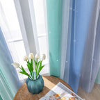 XiDi Curtains for Bedroom Decor, Rainbow BluGrenGrey-34-90 - Image 5