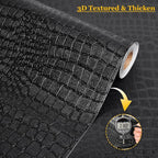 Fititem Black Peel and Stick Wallpaper 787inL 17.3inW Black Contact Paper - Image 4