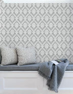 Peel and Stick Wallpaper Grey and White Contact Paper - Image 2
