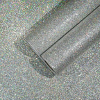 CHIHUT Peel and Stick Silver Holographic Glitter Wallpaper by CHIHUT