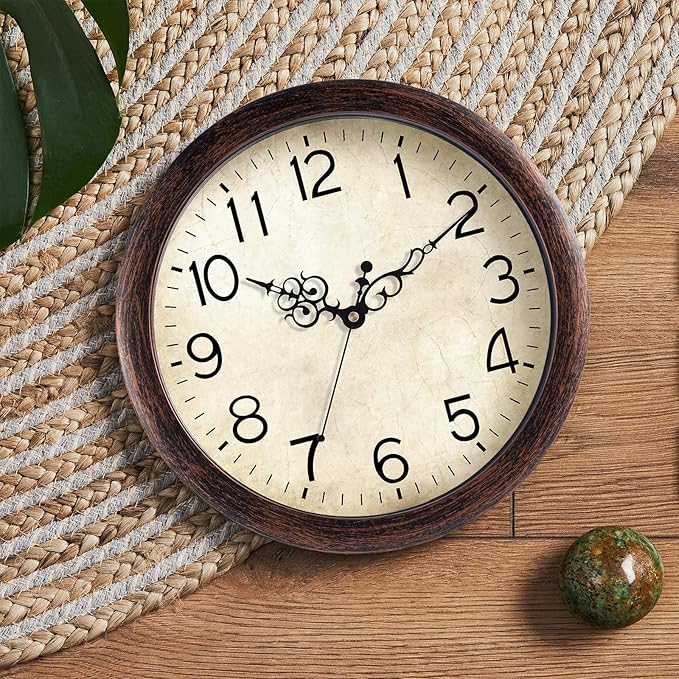 KECYET Wall Clock 14 Inch Vintage Wall Clocks Battery Operated Quartz Silent - Image 3