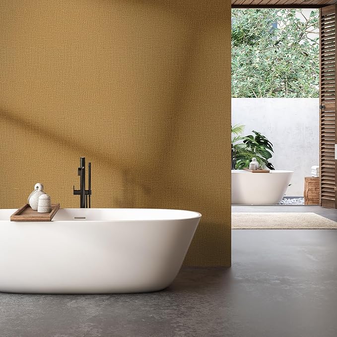 WADILE Grasscloth Peel and Stick Wallpaper 15.7in x 78.7in, Textured Contact - Image 6