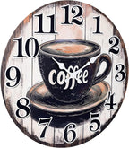 Large Kitchen Clock Decor, Decorative Coffee Wall Clocks Battery Operated - Image 8