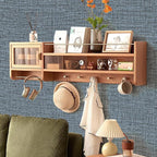 Amiya Grasscloth Wallpaper Blue Peel and Stick Faux Fabric Linen Contact Paper - Image 3