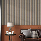 Simon&Siff Textured Fabric Wallpaper Peel and Stick 17.3"x120" Beige/Brown/Grey - Image 4