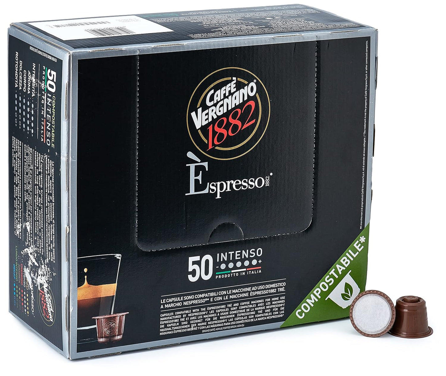 Caffe' Vergnano Medium Roast Espresso Original Line Machine Compatible Capsules