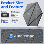 12 Pack Acoustic Panels with Self-Adhesive 12"X10"X0.4" Sound Proof Foam Panels - Image 6