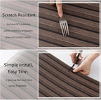 Haimin Wood Grain Slat Wall Panels Peel and Stick Faux Wood Thick Wallpaper - Image 4