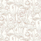 Timeet Floral Peel and Stick Wallpaper White and Pink Vintage Contact Paper 16" by Timeet