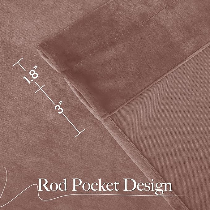 NICETOWN Dusty Pink Velvet Curtains - Image 9