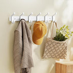 pickpiff Coat Rack Wall Mounted Heavy-Duty: Metal Coat Hanger 6 Hooks - Image 2